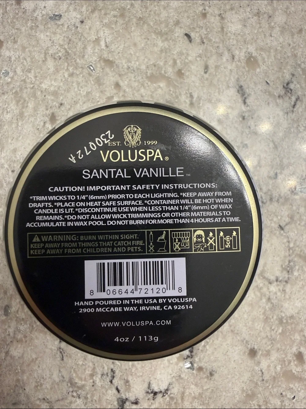 Voluspa Tin Candle Duo - Tahitian Coconut Vanilla & Santal Vanille